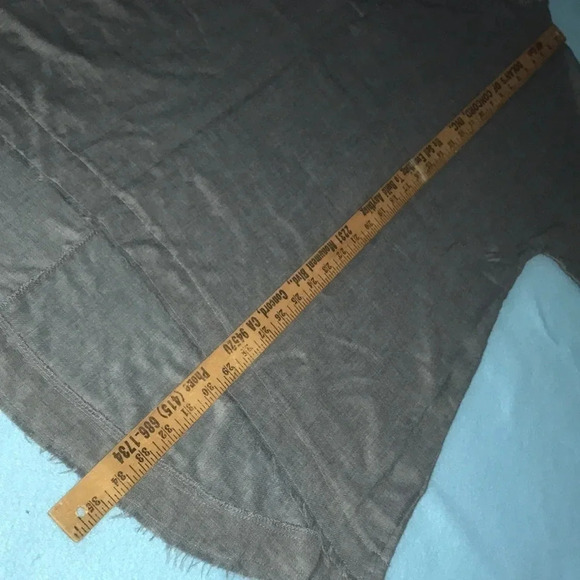 MISSLOOK tunic short sleeve raw edges lightweight v-neck high low gray size 2XL - Picture 7 of 8